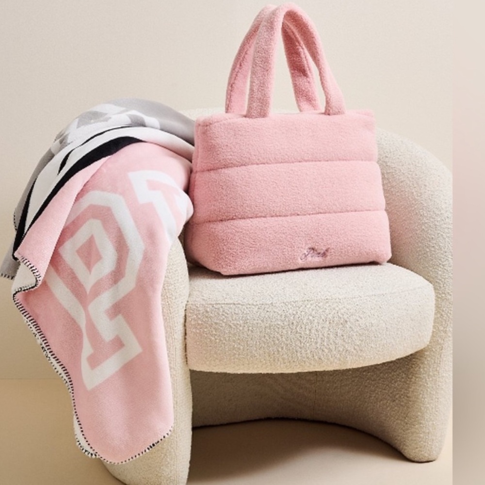 Victoria's Secret Pink Blanket and Tote Set